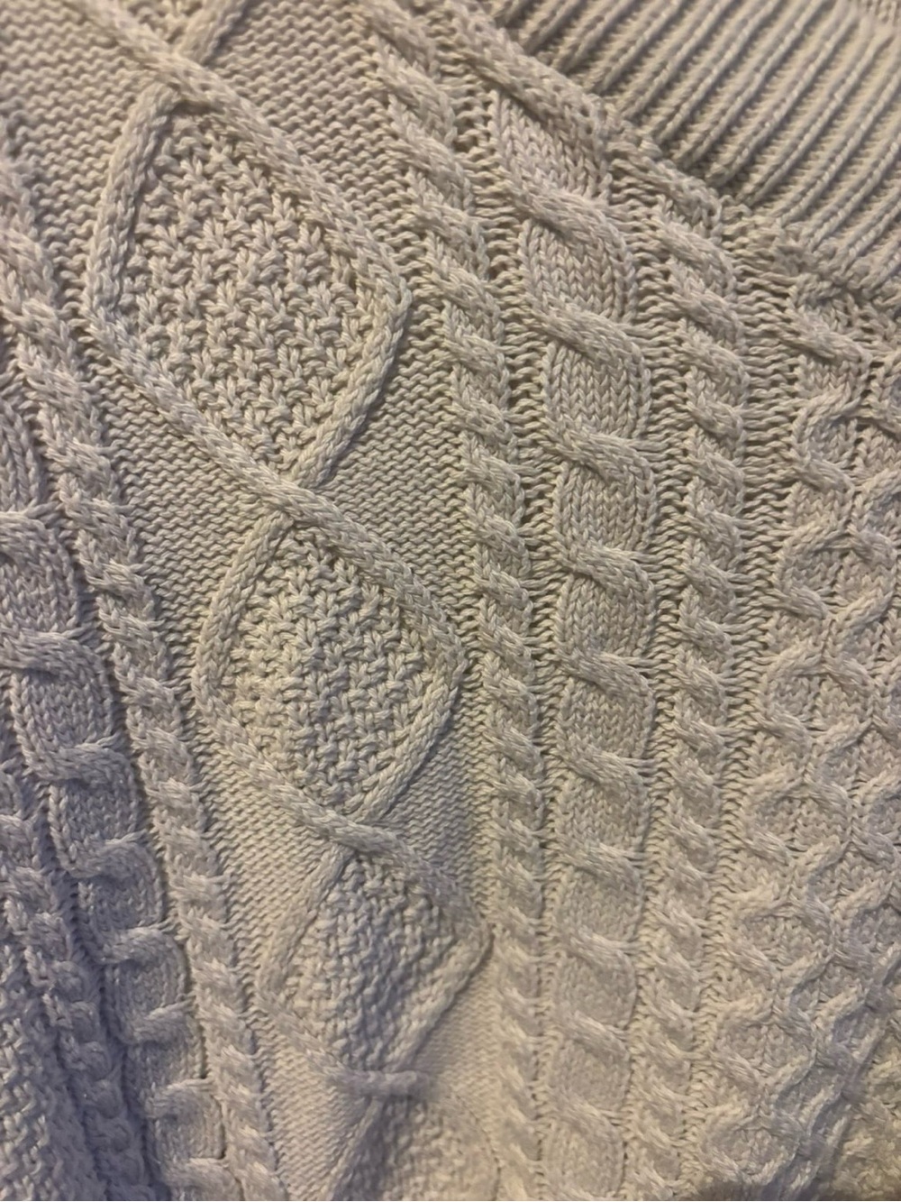 Aeropostale Cream Cable-Knit V-Neck Sweater - Picture 2 of 4